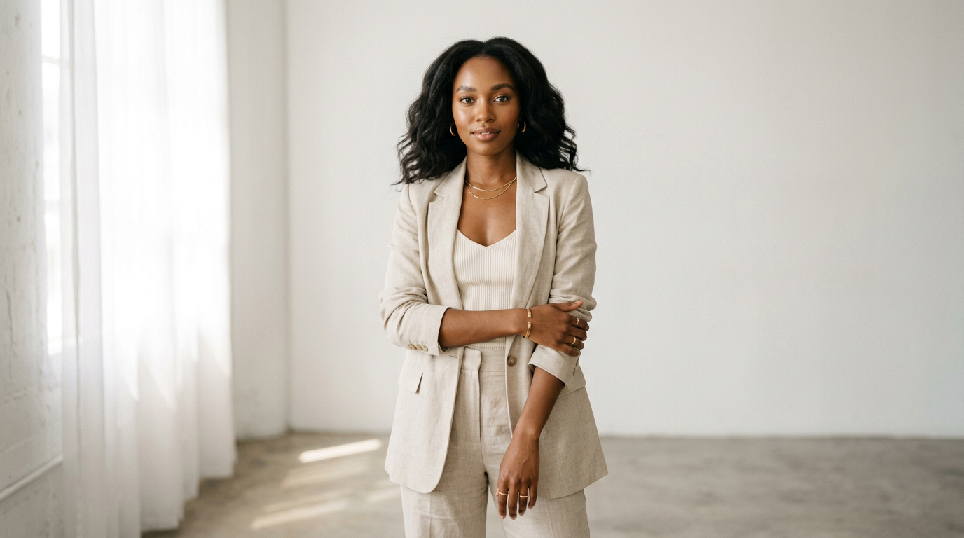 Fashion model on location